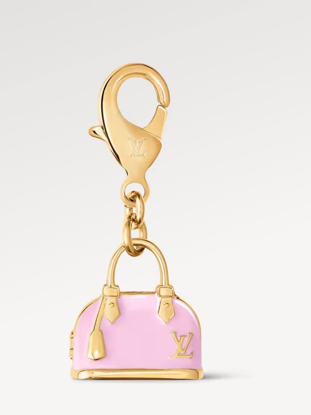 Louis Vuitton Pink and Gold mini Alma lv charm